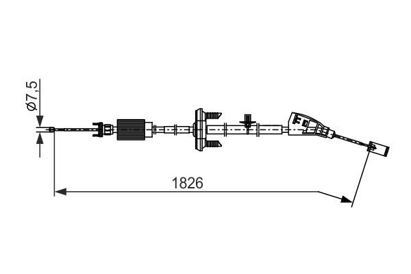 BOSCH 1 987 482 799 Cable Pull, parking brake