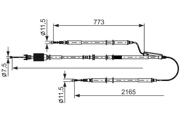 BOSCH 1 987 482 806 Cable Pull, parking brake