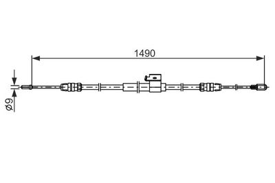 Cable Pull, parking brake BOSCH 1 987 482 832