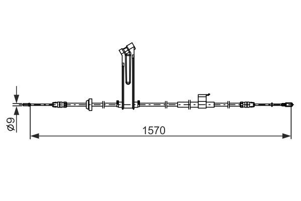 BOSCH 1 987 482 833 Cable Pull, parking brake