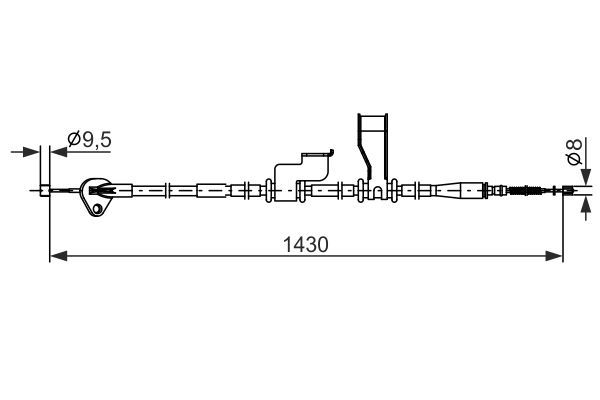 BOSCH 1 987 482 835 Cable Pull, parking brake