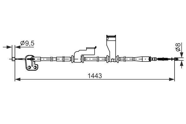 BOSCH 1 987 482 836 Cable Pull, parking brake