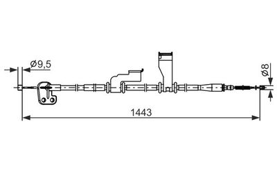 Cable Pull, parking brake BOSCH 1 987 482 836