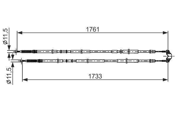 BOSCH 1 987 482 857 Cable Pull, parking brake