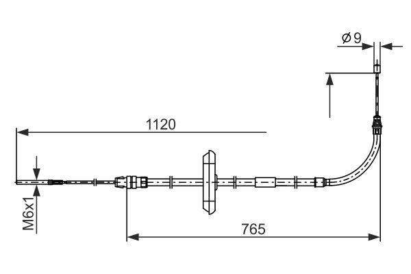 BOSCH 1 987 482 867 Cable Pull, parking brake