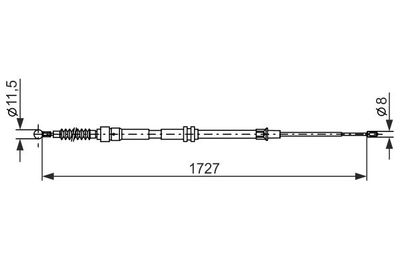 Cable Pull, parking brake BOSCH 1 987 482 872