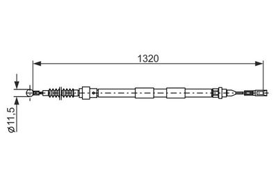 Cable Pull, parking brake BOSCH 1 987 482 874