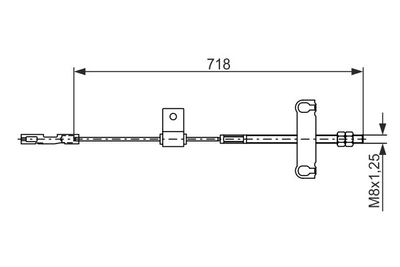 Cable Pull, parking brake BOSCH 1 987 482 877