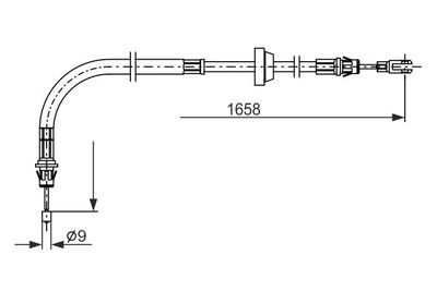 Cable Pull, parking brake BOSCH 1 987 482 879