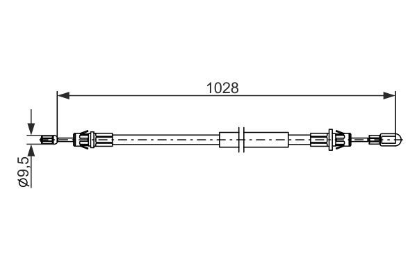 BOSCH 1 987 482 880 Cable Pull, parking brake