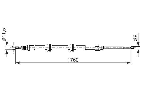 BOSCH 1 987 482 889 Cable Pull, parking brake