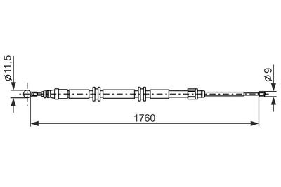 Cable Pull, parking brake BOSCH 1 987 482 889
