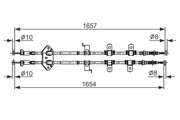 BOSCH 1 987 482 896 Cable Pull, parking brake