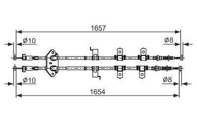 Cable Pull, parking brake BOSCH 1 987 482 896