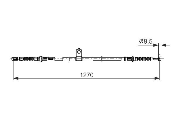 BOSCH 1 987 482 898 Cable Pull, parking brake