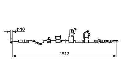 Cable Pull, parking brake BOSCH 1 987 482 911