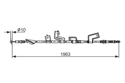 Cable Pull, parking brake BOSCH 1 987 482 912