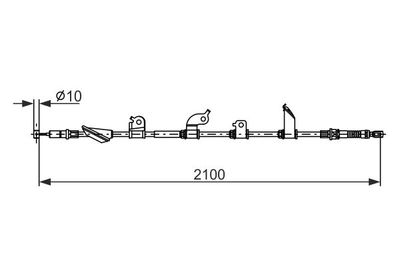Cable Pull, parking brake BOSCH 1 987 482 913