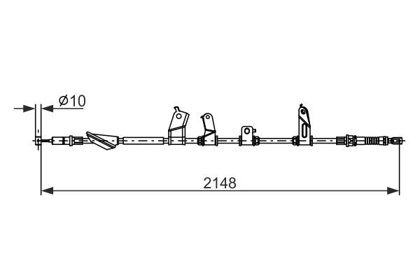 BOSCH 1 987 482 914 Cable Pull, parking brake