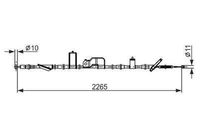 Cable Pull, parking brake BOSCH 1 987 482 918