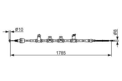 Cable Pull, parking brake BOSCH 1 987 482 922