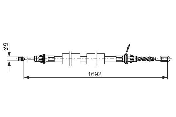 BOSCH 1 987 482 925 Cable Pull, parking brake