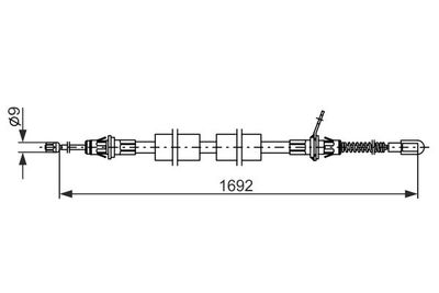 Cable Pull, parking brake BOSCH 1 987 482 925
