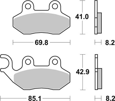 Brake Pad Set, disc brake BREMBO 07005