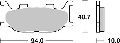 Brake Pad Set, disc brake BREMBO 07042