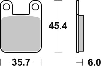 Brake Pad Set, disc brake BREMBO 07044