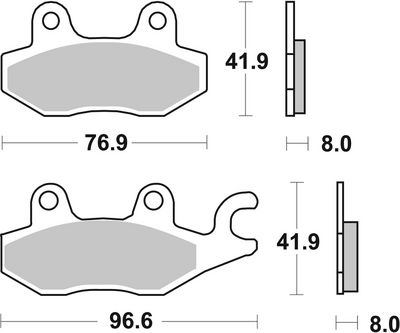 Brake Pad Set, disc brake BREMBO 07071