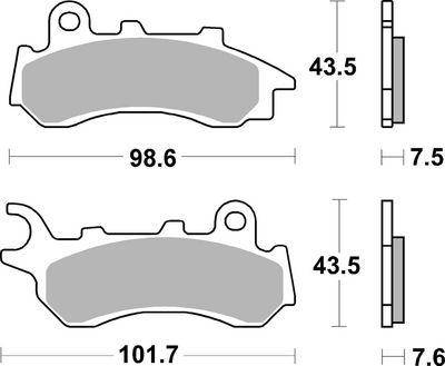 Brake Pad Set, disc brake BREMBO 07118XS