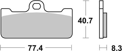 Brake Pad Set, disc brake BREMBO 07BB10SR