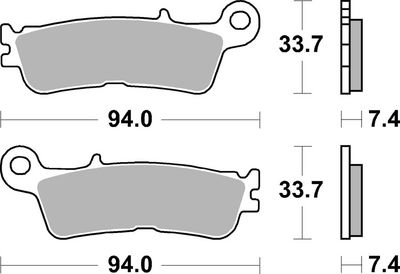 Brake Pad Set, disc brake BREMBO 07YA55SD