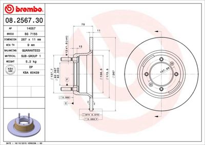 Brake Disc BREMBO 08.2567.30