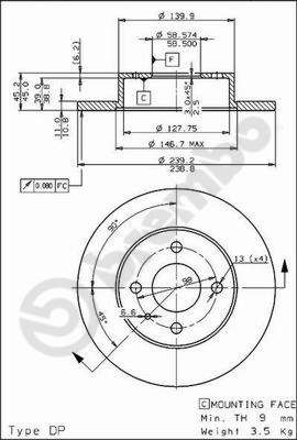 BREMBO 08.2792.10 Brake Disc