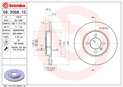 Brake Disc BREMBO 08.3068.10