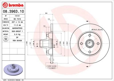 Brake Disc BREMBO 08.3963.10