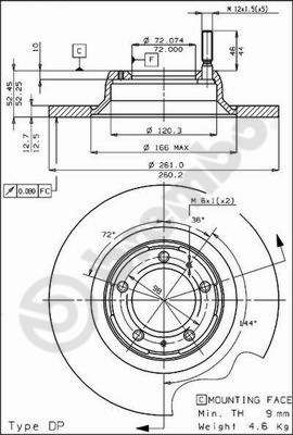 BREMBO 08.4070.20 Brake Disc