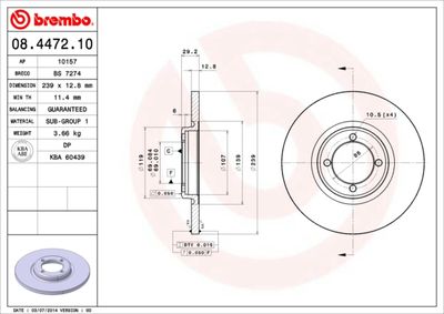 Brake Disc BREMBO 08.4472.10
