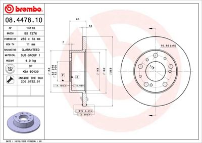 Brake Disc BREMBO 08.4478.10