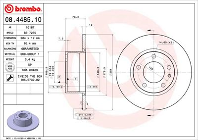 Brake Disc BREMBO 08.4485.10