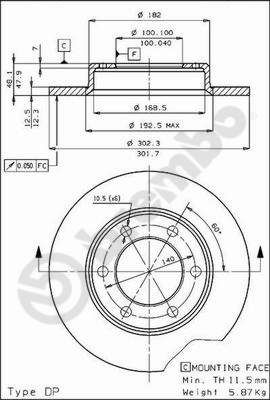 Brake Disc BREMBO 08.4504.10