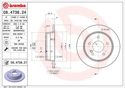 Brake Disc BREMBO 08.4738.21