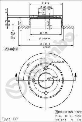 Brake Disc BREMBO 08.4946.20