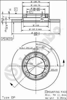 Brake Disc BREMBO 08.4974.10