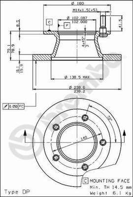 Brake Disc BREMBO 08.5181.10