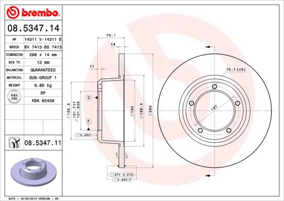 BREMBO 08.5347.11 Brake Disc
