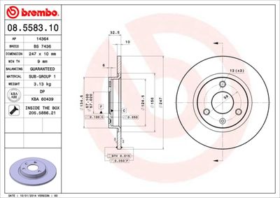 Brake Disc BREMBO 08.5583.10