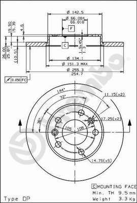 Brake Disc BREMBO 08.5651.20